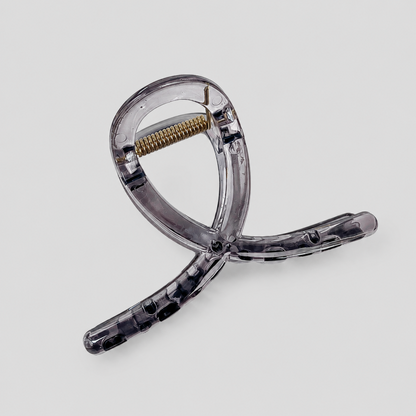 Smoke Gray Geometric Shark Hair Claw Clip