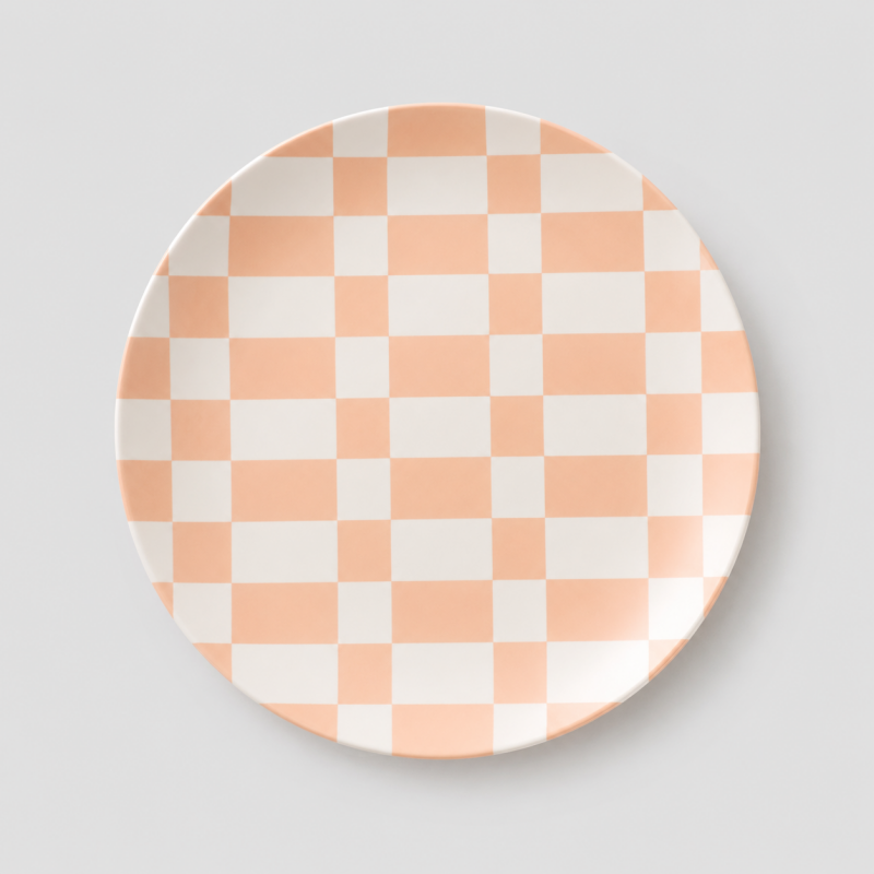 Gingham Dinner Plate