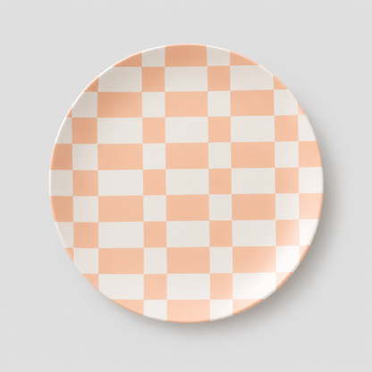 Gingham Dinner Plate