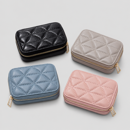 Quilted Jewelry Travel Case