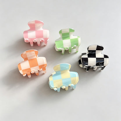 Grid Small Side Bangs Hair Jaw Clip