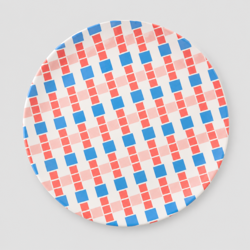 Checkered Snack Plate