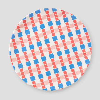 Checkered Snack Plate