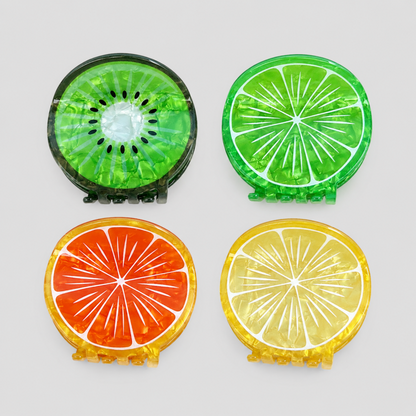 Round Fruit Slice Hair Claw Clip