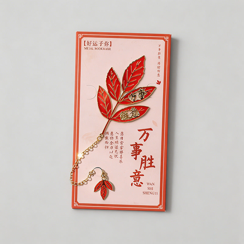 5 Random Retro Oil Painting Floral Metal Paper Clips Sets