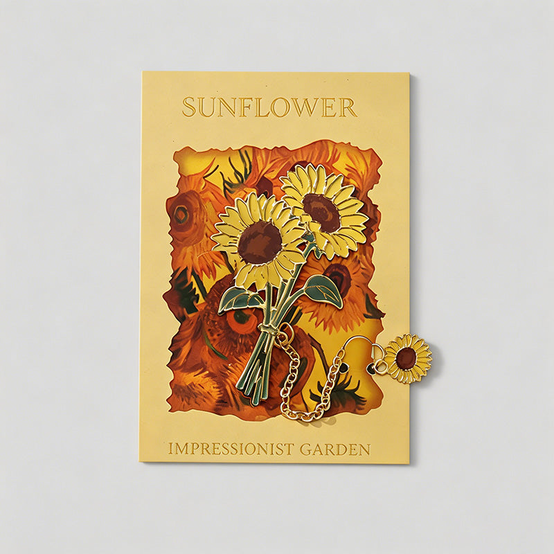 Impression Floral Metal Bookmarks