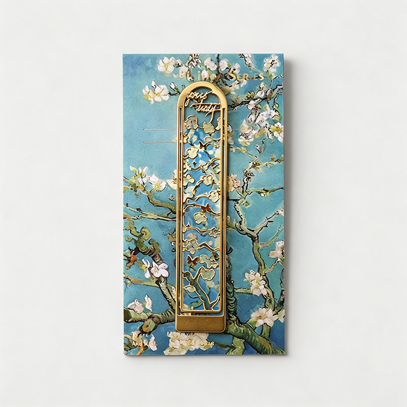Impression Gilded Oil Painting Metal Bookmarks