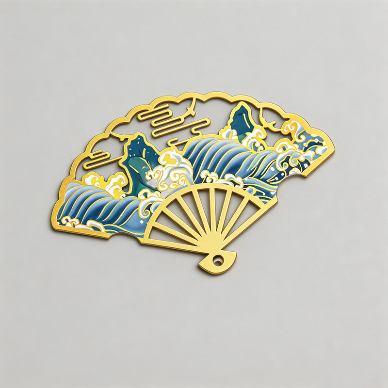 5 Random Retro Oil Painting Floral Metal Paper Clips Sets