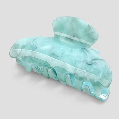 Light Cyan Marble Shark Hair Claw Clip