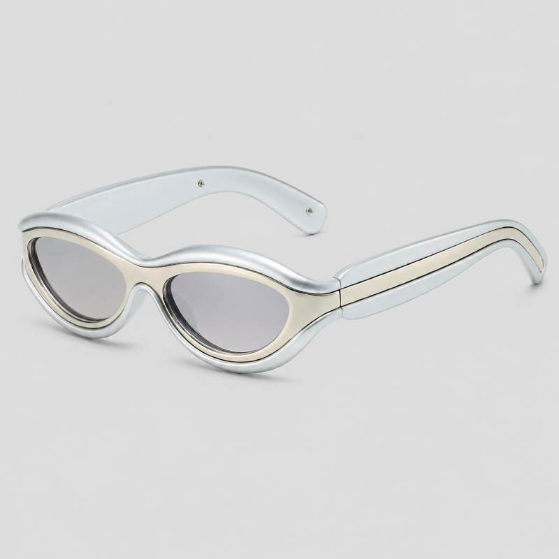 Retro Two-Tone Oval Fashion Sunglasses