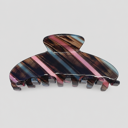 Striped Jelly Claw Clip