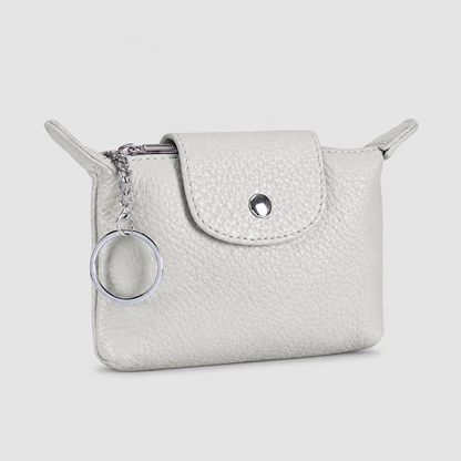 Faux Leather Zipper Coin Pouch