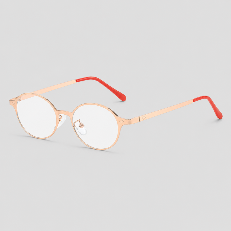 Slim Oval Metal Fashion Sunglasses