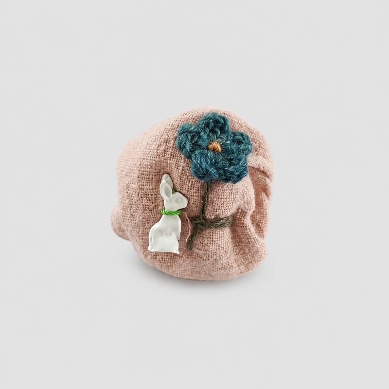 Crochet Mushroom Faux Wool Brooch