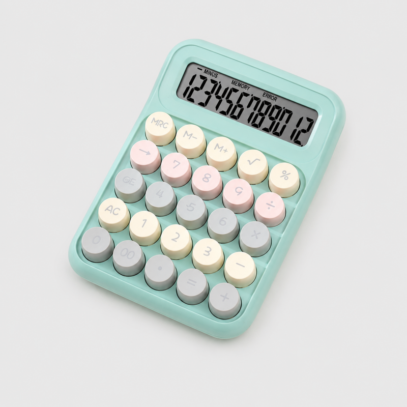 Color Mechanical Button Desktop Calculator