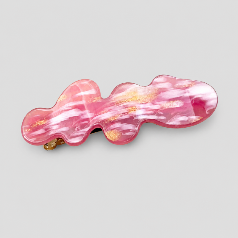Wavy Irregular Marbled Hair Clip