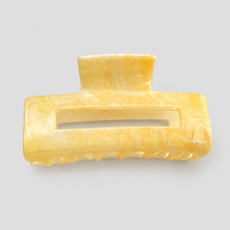 Yellow Marbled Hair Claw Clip