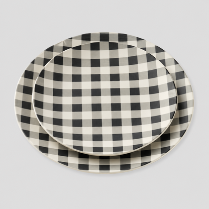 Gingham Dinner Plate