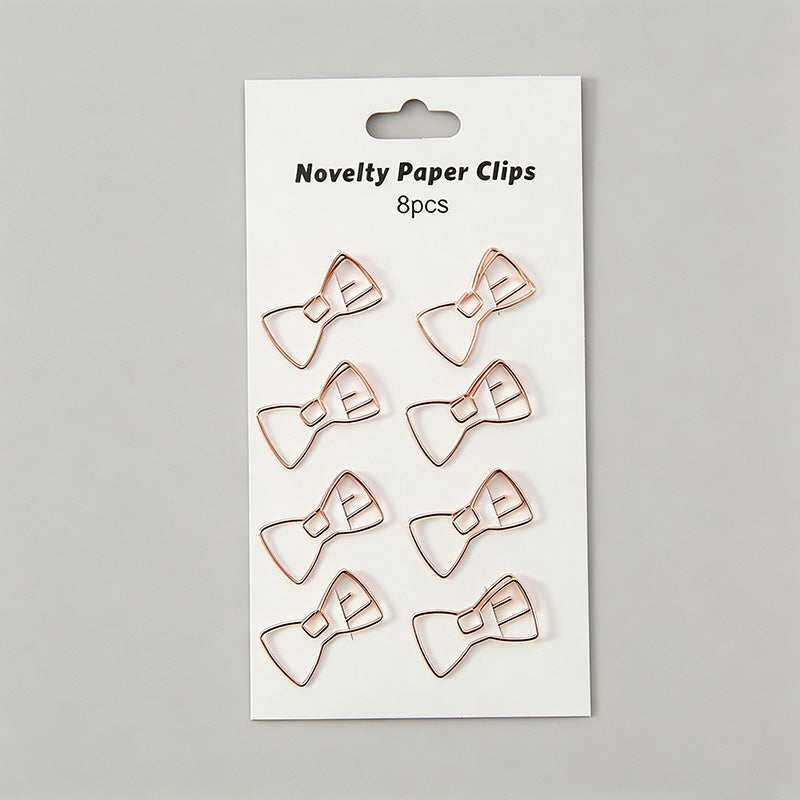 8PCS Creative Shaped Metal Bookmark Paper Clips
