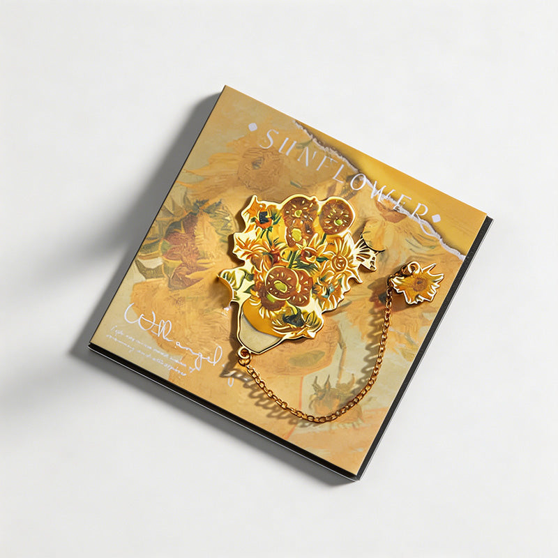 Vintage Oil Painting Floral Metal Bookmarks