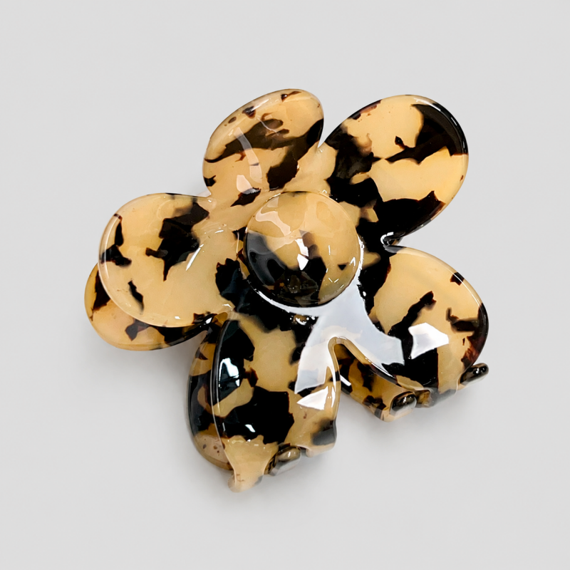 Floral Flower Shark Hair Claw Clip