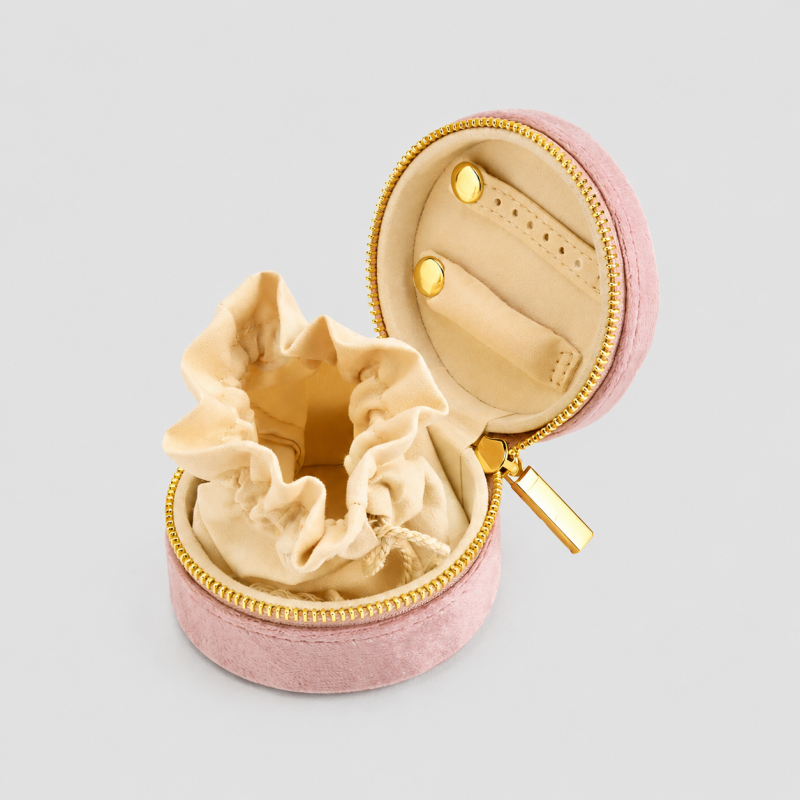 Round Velvet Jewelry Box