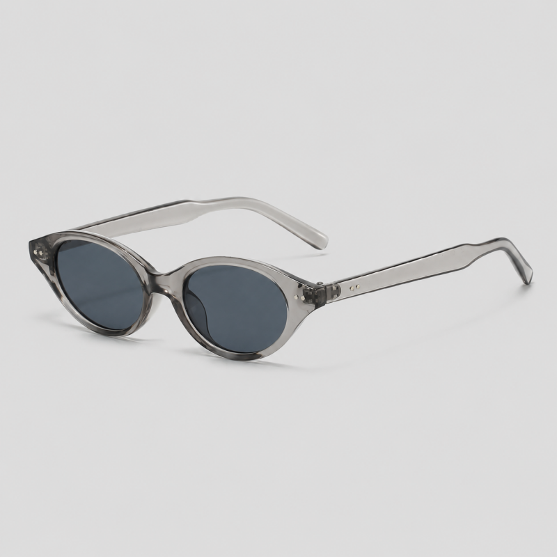 Tiny Oval Two Rivet Decor Retro Y2K Sunglasses