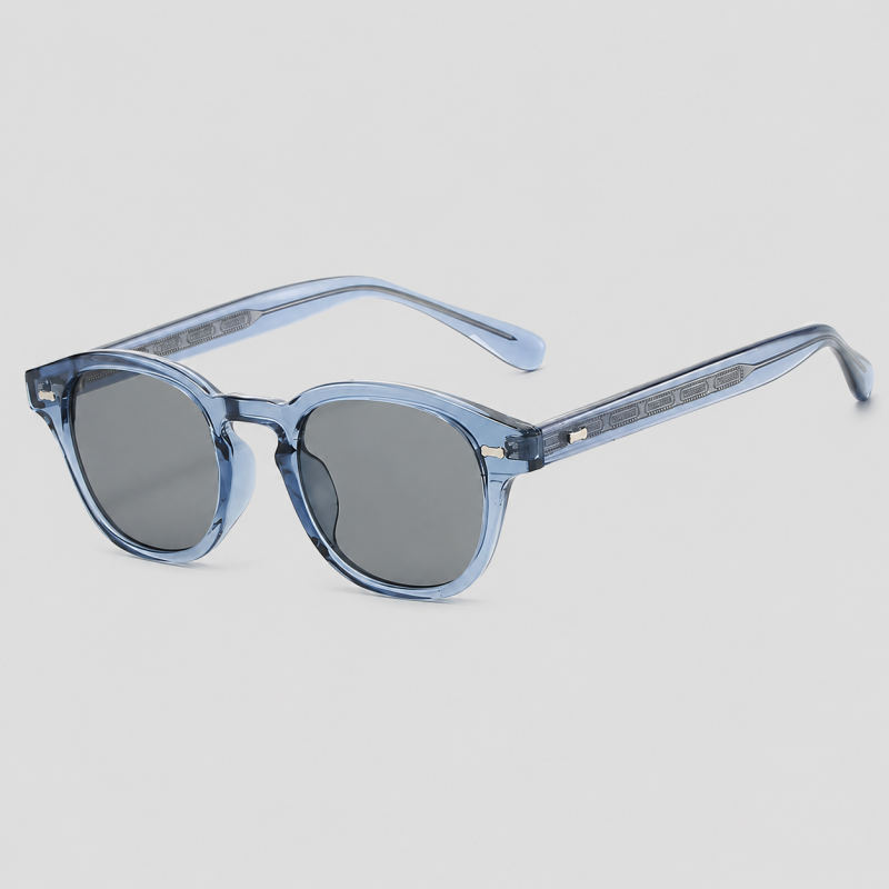 Vintage Round Rivet Decor Sunglasses