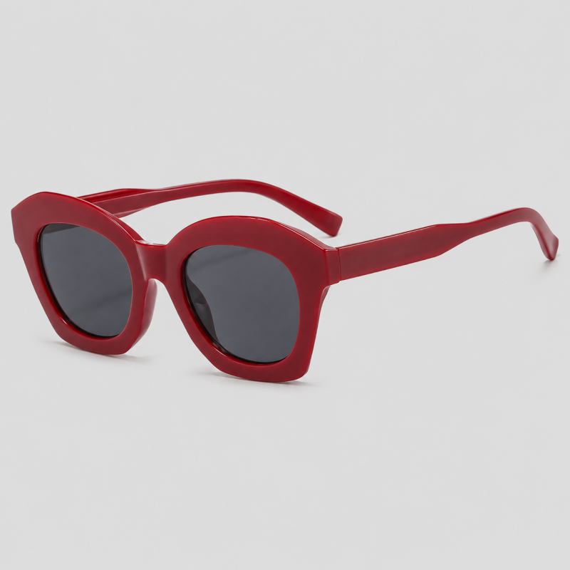 Irregular Cat Eye Thick Frame Gradient Lens Trendy Sunglasses