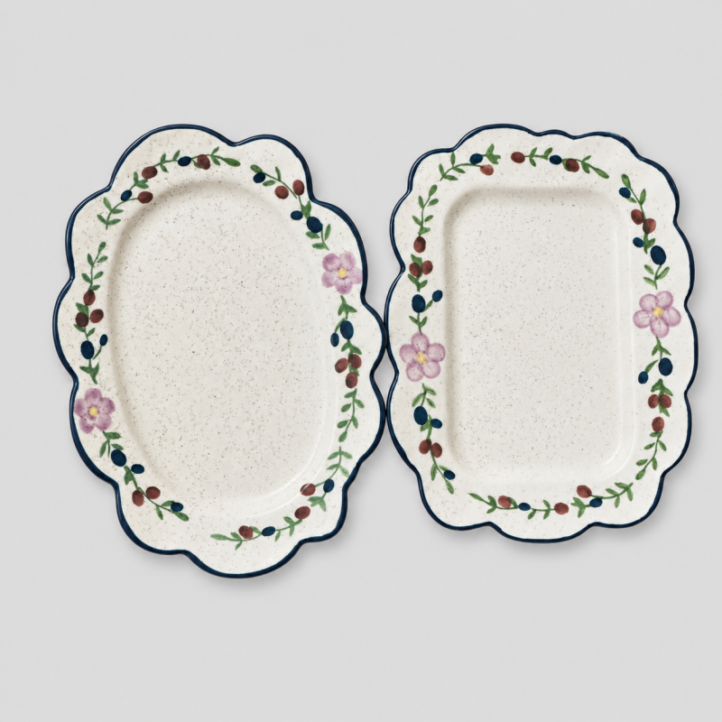 Floral Snack Plate