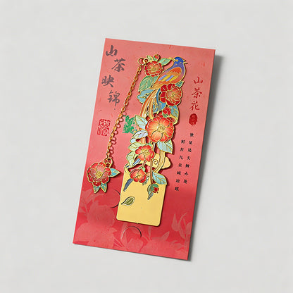 5 Random Retro Oil Painting Floral Metal Paper Clips Sets