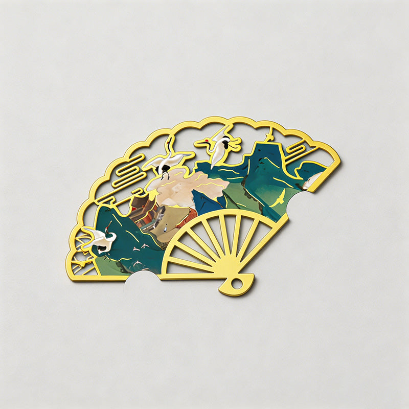 5 Random Retro Oil Painting Floral Metal Paper Clips Sets
