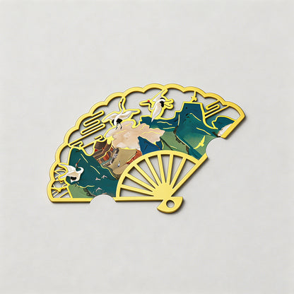 5 Random Retro Oil Painting Floral Metal Paper Clips Sets