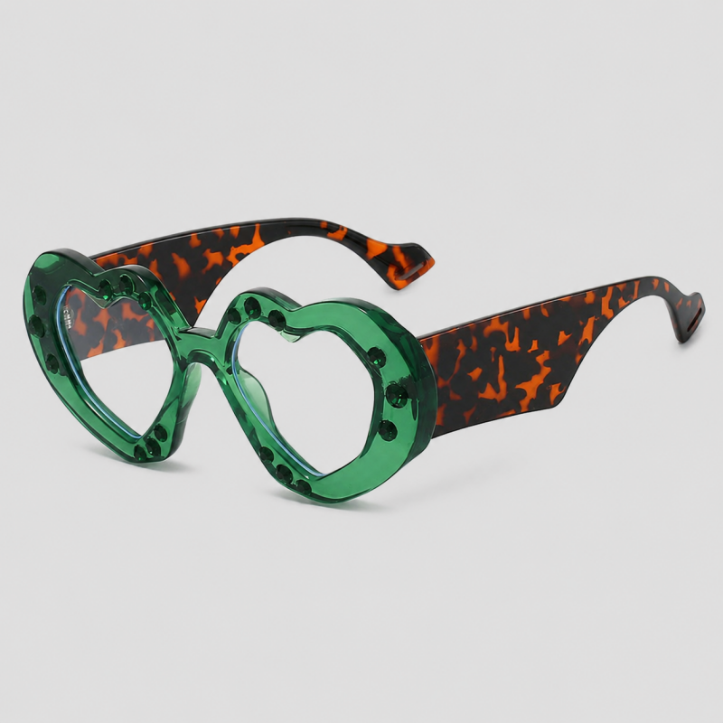 Heart-shaped Full Rhinestone Inlay Party Trendy Sunglasses
