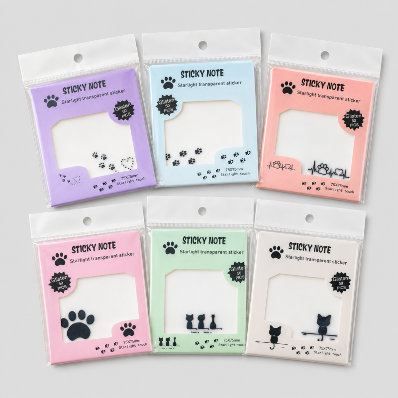 Paw Print Sticky Notes