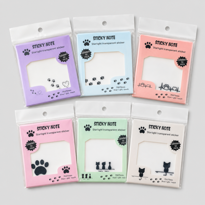 Paw Print Sticky Notes