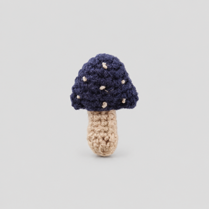 Crochet Mushroom Faux Wool Brooch