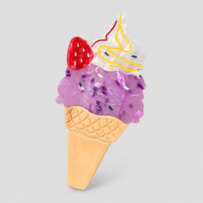 Ice Cream Shark Hair Claw Clip