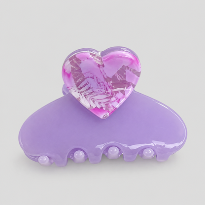 Heart Top Medium Hair Claw Clip