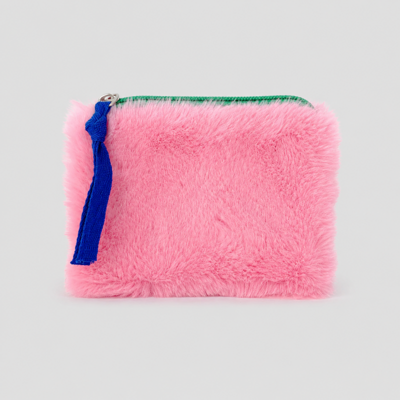 Plush Zippered Mini Storage Pouch