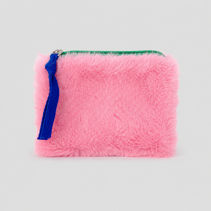 Plush Zippered Mini Storage Pouch