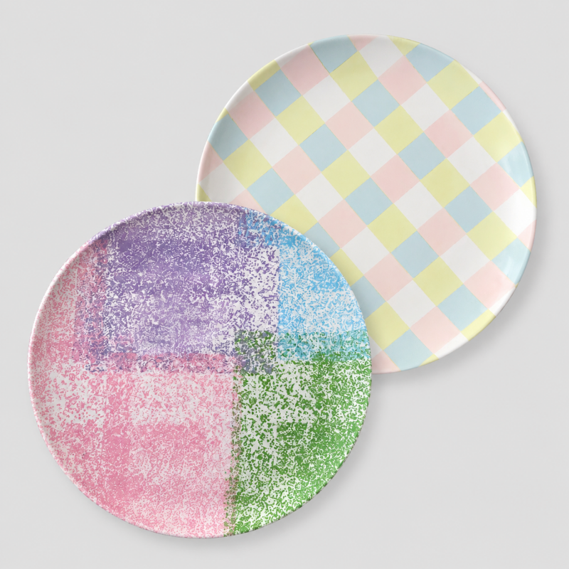Checkered Snack Plate