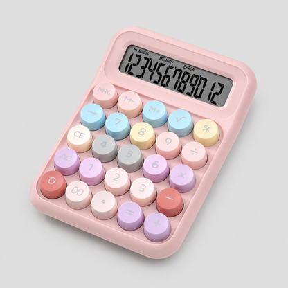 Color Mechanical Button Desktop Calculator