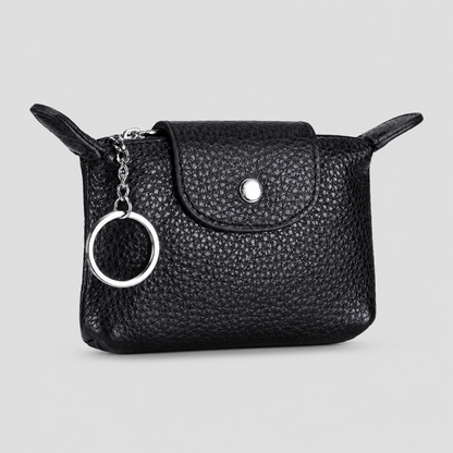 Faux Leather Zipper Coin Pouch
