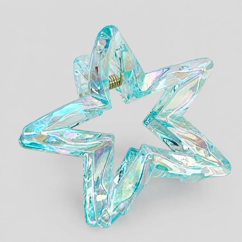 Hollow Iridescent Star Hair Claw Clip