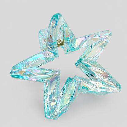 Hollow Iridescent Star Hair Claw Clip