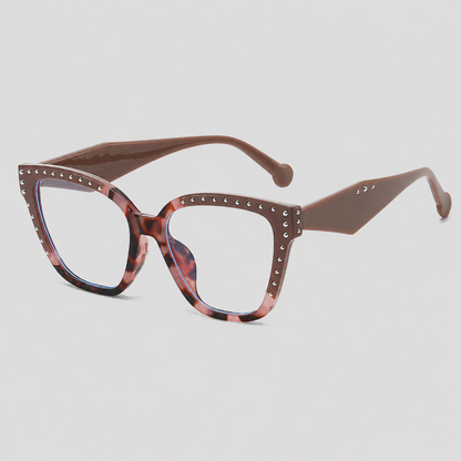 Retro Rivet Square Cat Sunglasses