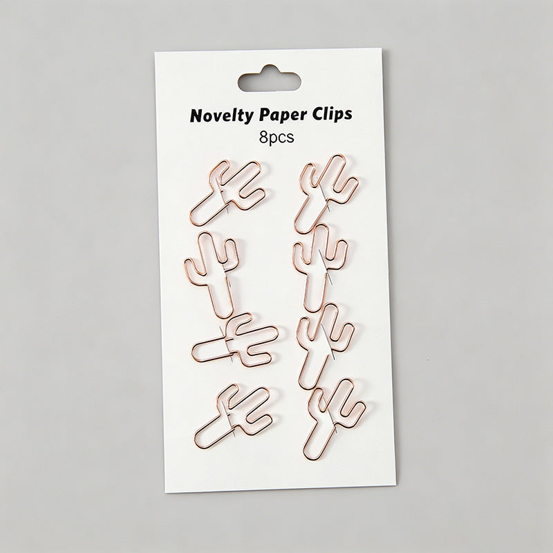 8PCS Creative Shaped Metal Bookmark Paper Clips
