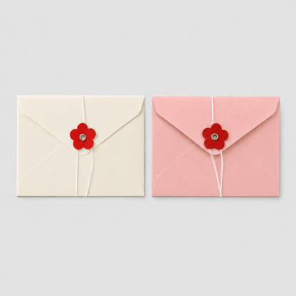 Flower Heart Envelopes