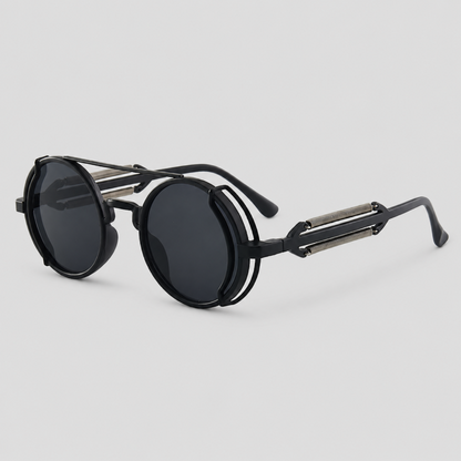Retro Double-Layer Round Sunglasses